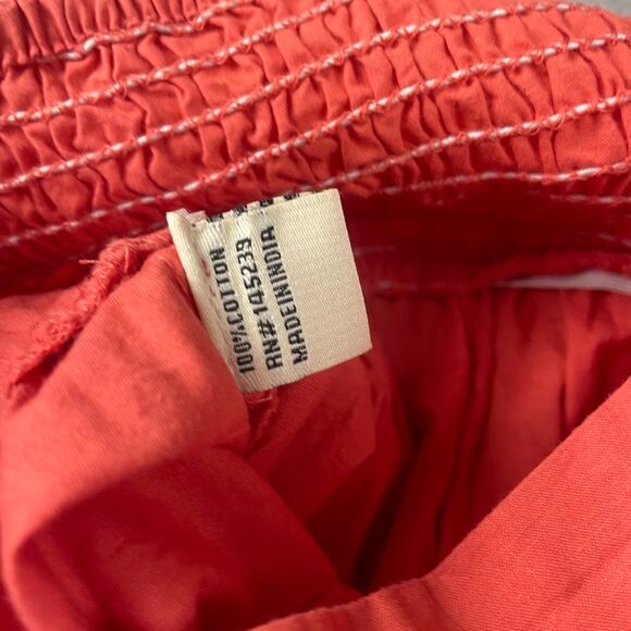 Sim & Sam Women's Small Red 100% Cotton Off the Shoulder Puff Sleeve Crop Top - Picture 5 of 13